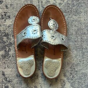 Women’s Jacks Flat Sandals Silver